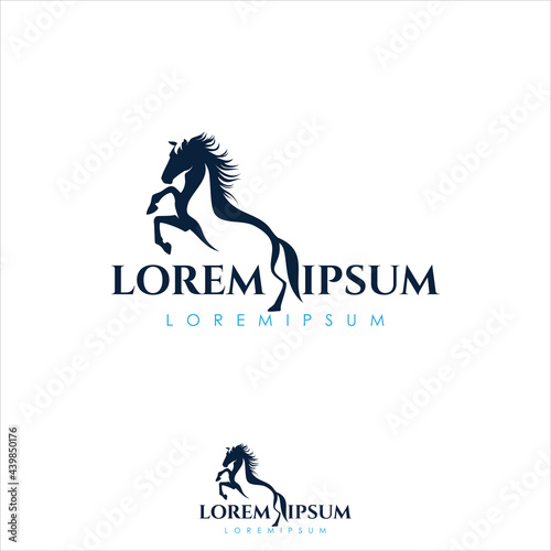 Abstract standing horse vector illustration design