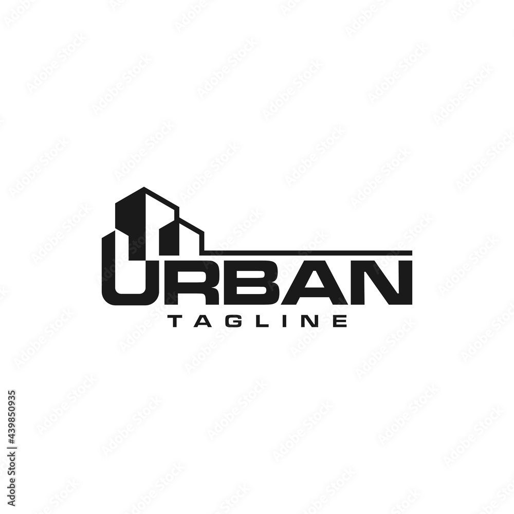 urban lettering logo, urban logo design Stock Vector | Adobe Stock