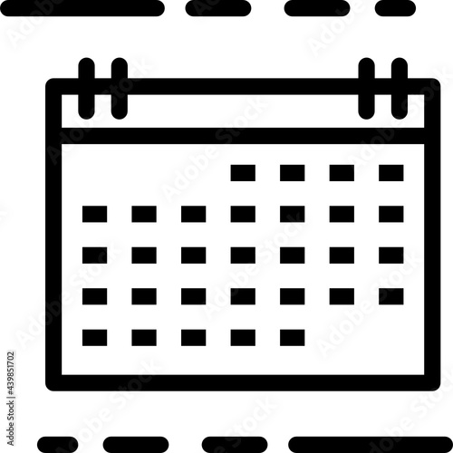 calendar minimal line icon
