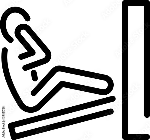 sit up minimal line icon