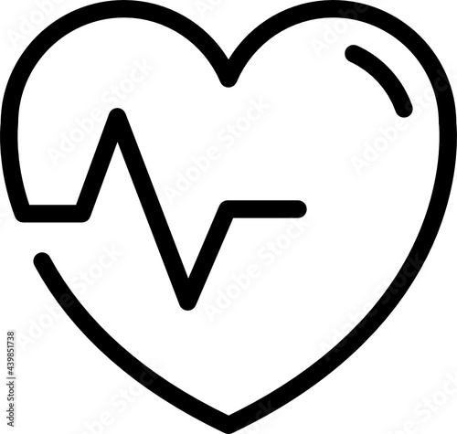 heart pulse minimal line icon