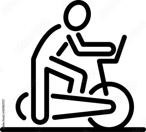 exercise bike minimal line icon