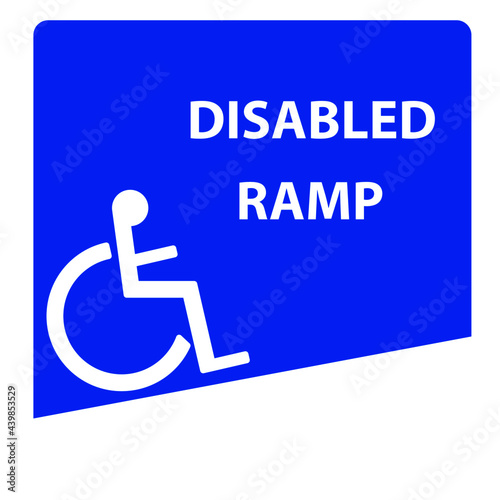 Wheelchair ramp. Disability week concept.Vector design EPS 10.