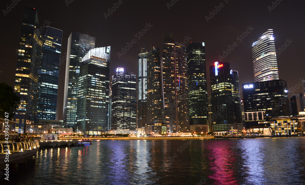 city skyline Singapore