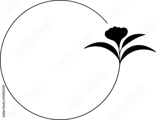 Flower Wreath Circle Frame