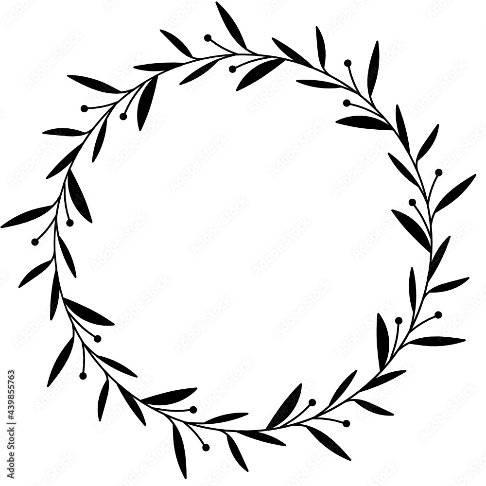 Flower Wreath Circle Frame Flower Wreath Circle Frame