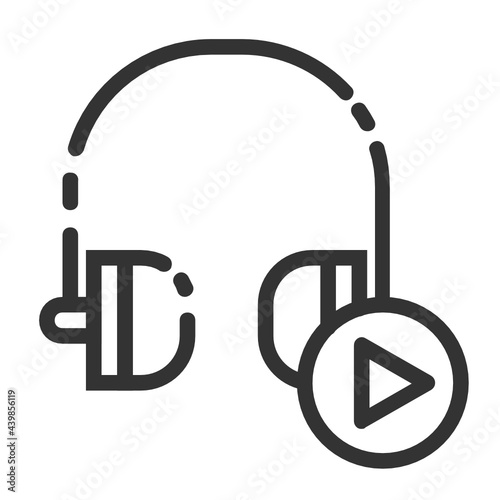 Headphone outline icon.