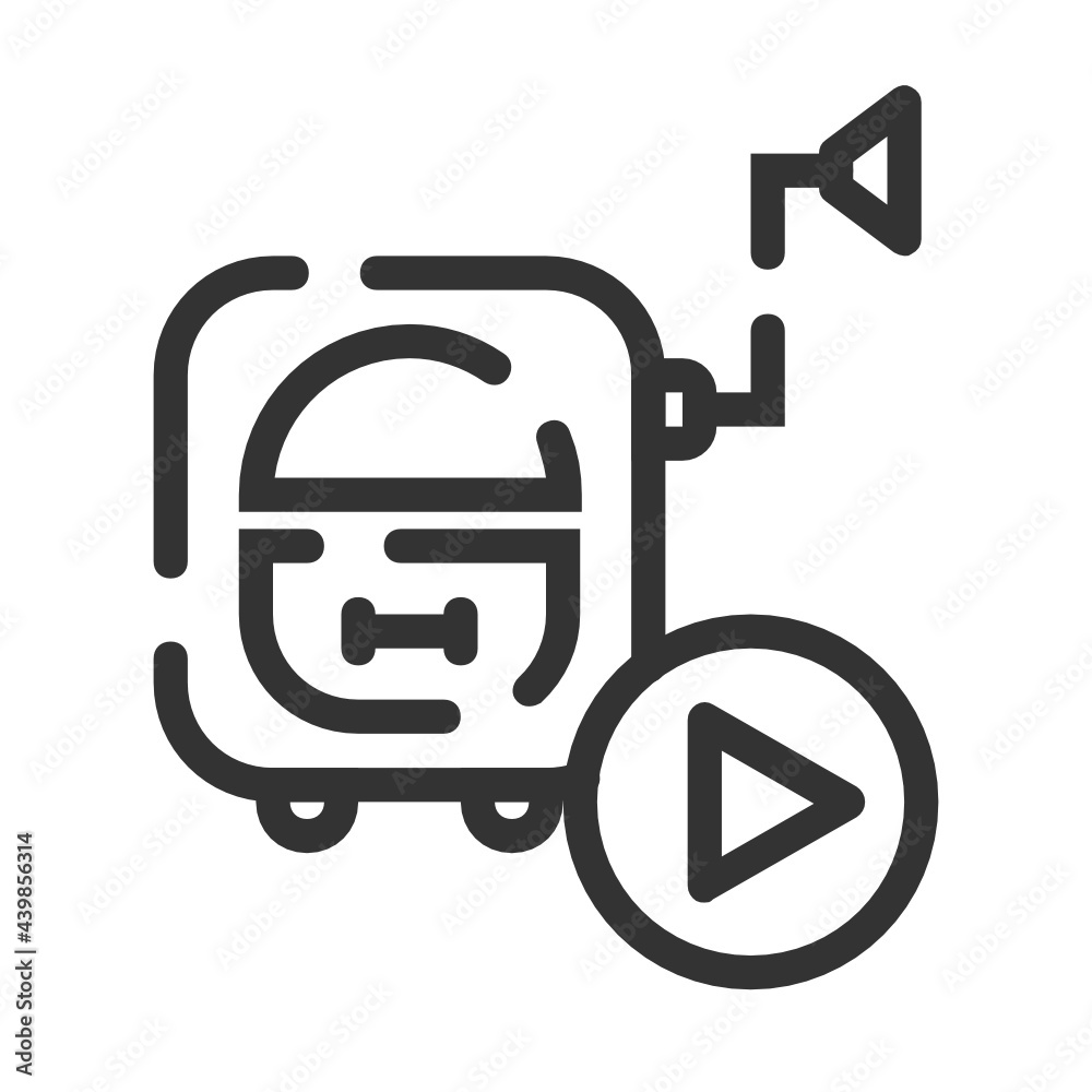 Music box outline icon. Music box outline icon.