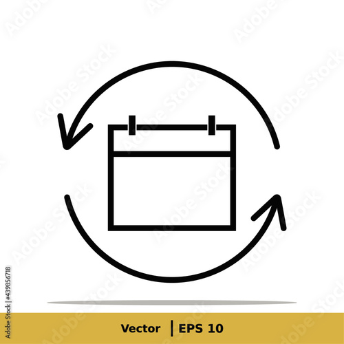 Calendar, Schedule, Date Settings, Appointment Icon Illustration. Date Sign Symbol. Vector Icon EPS 10