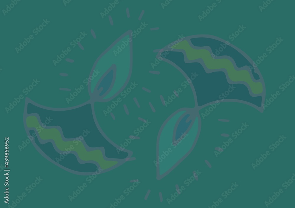 Obraz premium Digitally generated image of colorful decorative lamp design against green background