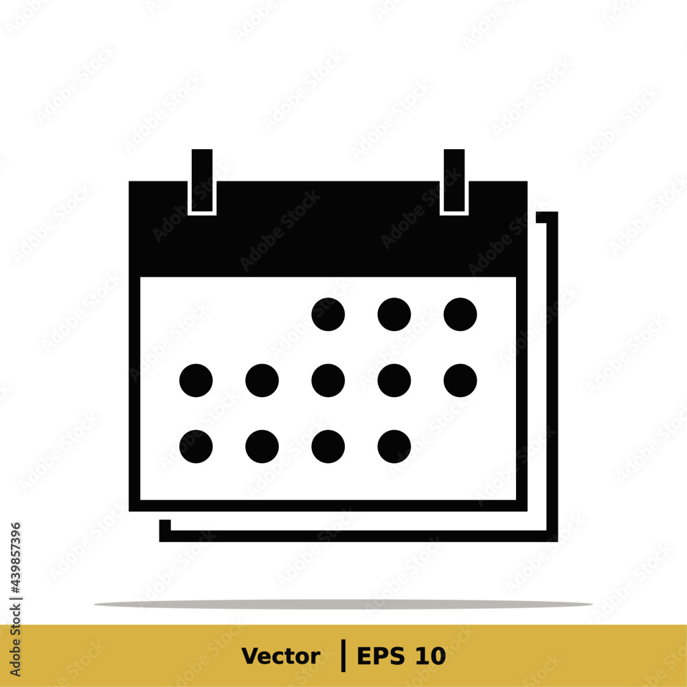 Calendar, Schedule, Date Settings, Appointment Icon Illustration. Date Sign Symbol. Vector Icon EPS 10
