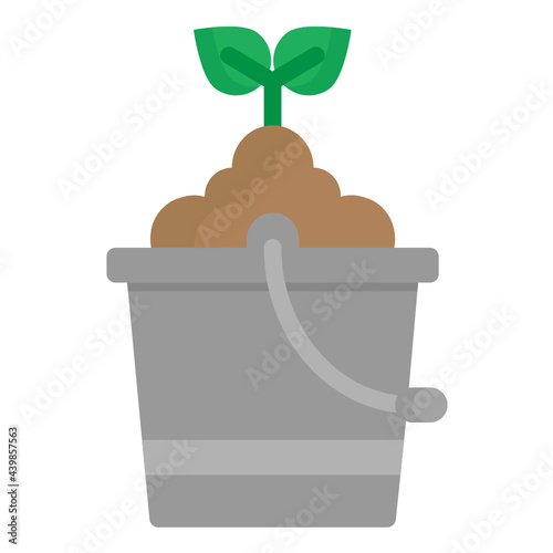 bucket flat icon