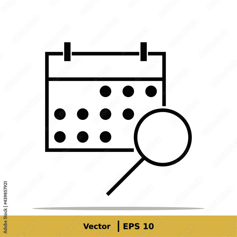 Fototapeta premium Calendar, Schedule, Date Settings, Appointment Icon Illustration. Date Sign Symbol. Vector Icon EPS 10