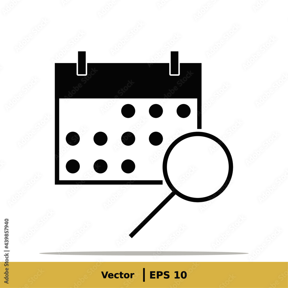 Fototapeta premium Calendar, Schedule, Date Settings, Appointment Icon Illustration. Date Sign Symbol. Vector Icon EPS 10