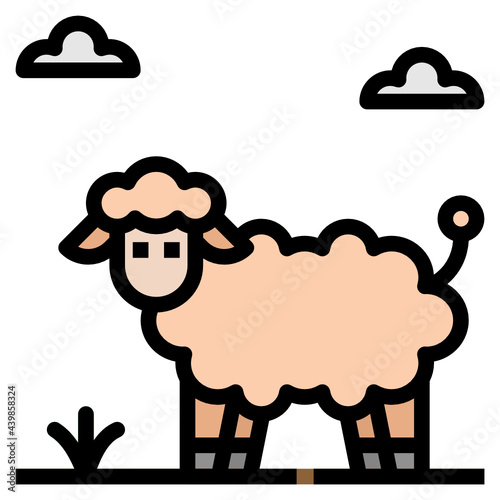sheep line icon