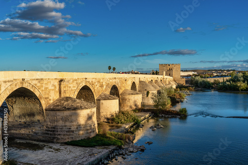 Roman bridge with Calahorra Tower in Cordoba, Andalusia, Spain © rudiernst