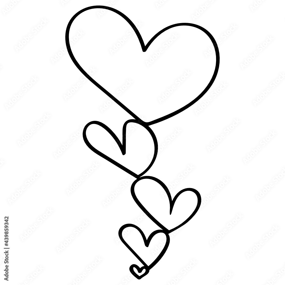 Vector illustration Heart shape icon Hand drawn doodle style Vector illustration Heart shape icon Hand drawn doodle style