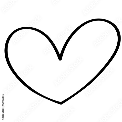 Vector illustration Heart shape icon Hand drawn doodle style