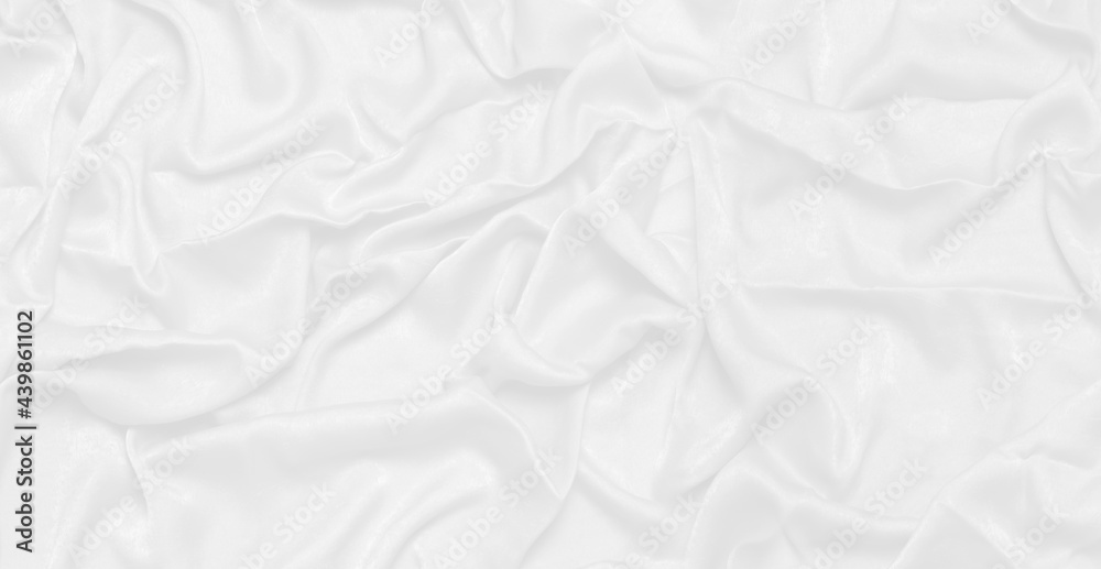 Naklejka premium white cloth background soft wrinkled fabric patrem and surface