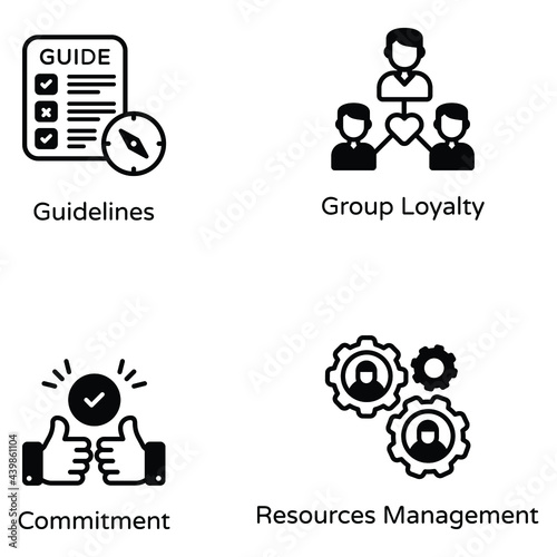 Pack of Core Beliefs Glyph Icons 

