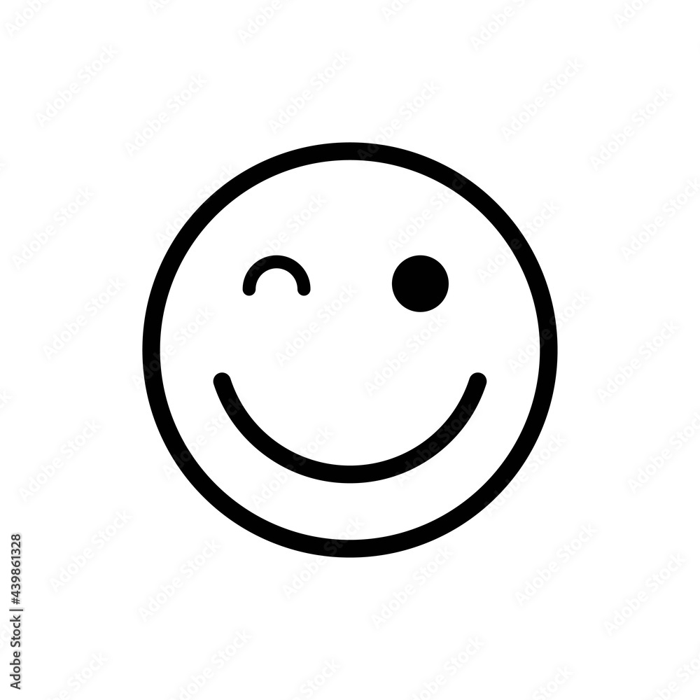Fototapeta premium Smile face emoticon icon vector. Emoji icon. Flat design style on white background.