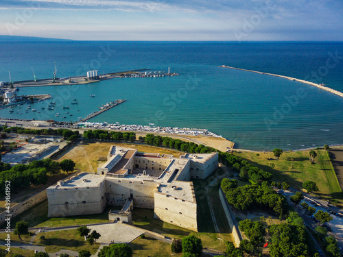 Vista aerea del castello di barletta, puglia photo