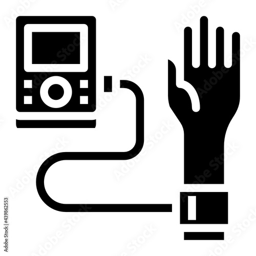 sphygmomanometer glyph icon