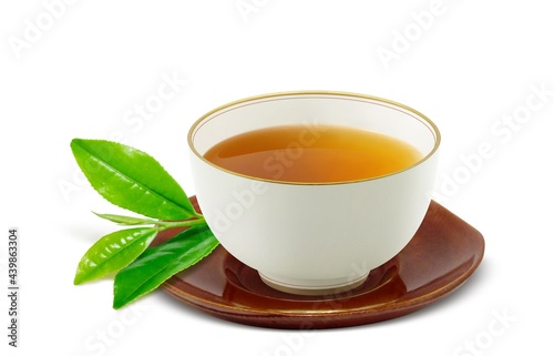湯呑み ほうじ茶 麦茶 飲み物 イラスト リアル 茶托 茶葉