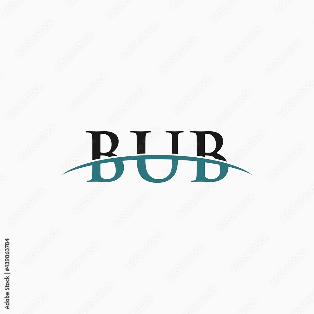 BUB initial swoosh horizon, letter logo designs vector BUB initial swoosh horizon, letter logo designs vector