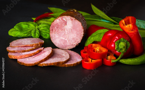 meat sausage with vegetables