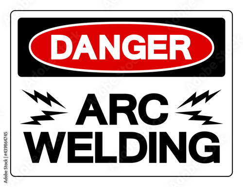 Danger ARC Welding Symbol Sign, Vector Illustration, Isolated On White Background Label .EPS10