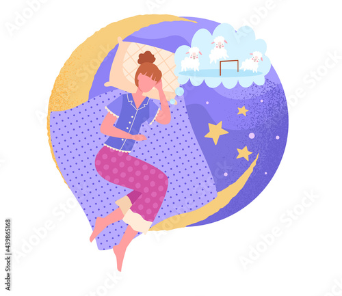 Sleep disturbance, character suffers from insomnia