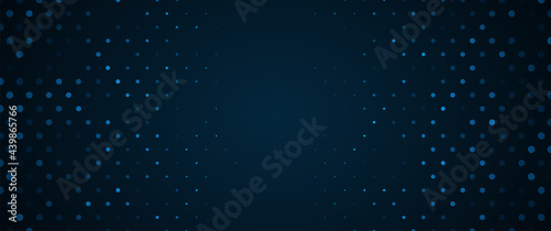 Abstract blue dotted banner background