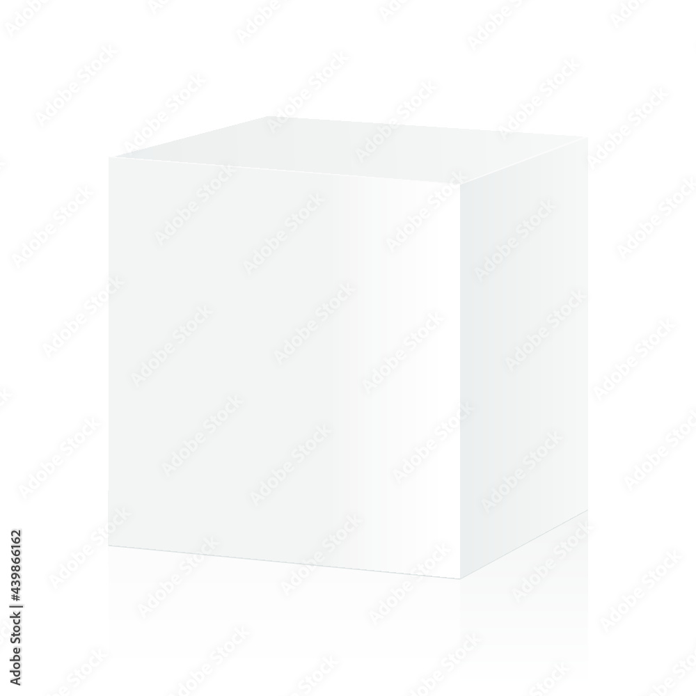 Blank white cube product isolated on a white background Blank white cube product isolated on a white background