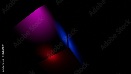 blue purple cube abstract geometric background