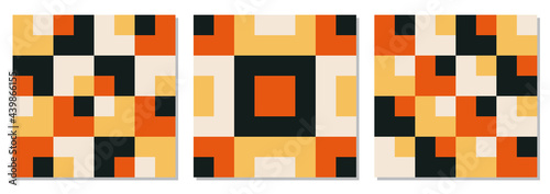 Trendy minimalist seamless pattern with abstract creative geometric composition