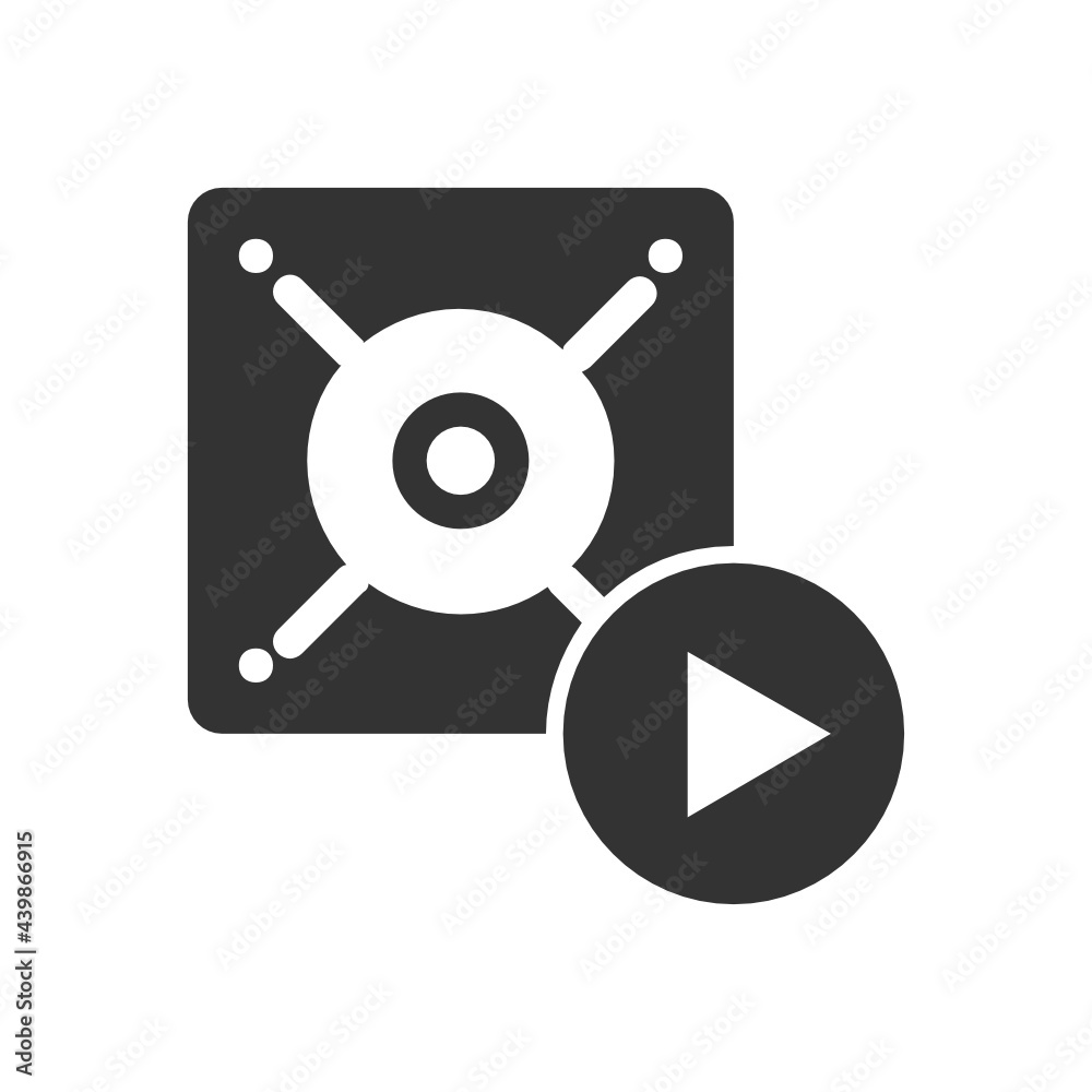 Obraz premium Loudspeaker solid icon.