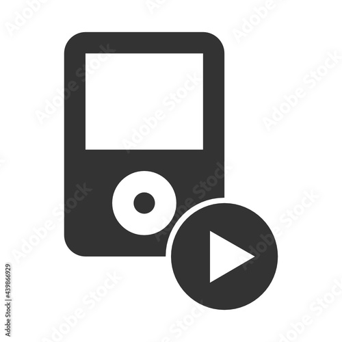 MP4 Player solid icon.