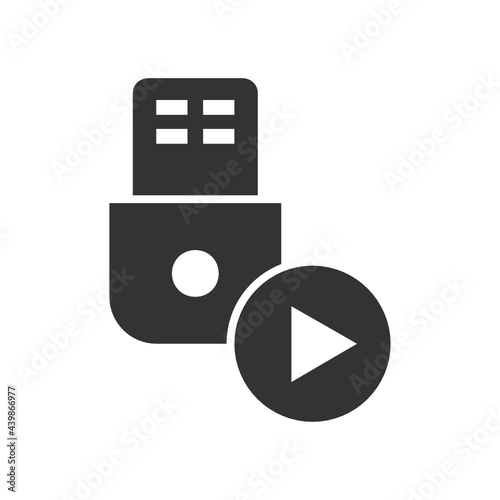 USB Flash Drive solid icon.