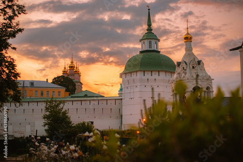Sunset in the Trinity Lavra of St. Sergius (Sergiyev Posad, Russia)