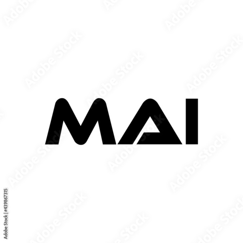 MAI letter logo design with white background in illustrator, vector logo modern alphabet font overlap style. calligraphy designs for logo, Poster, Invitation, etc.