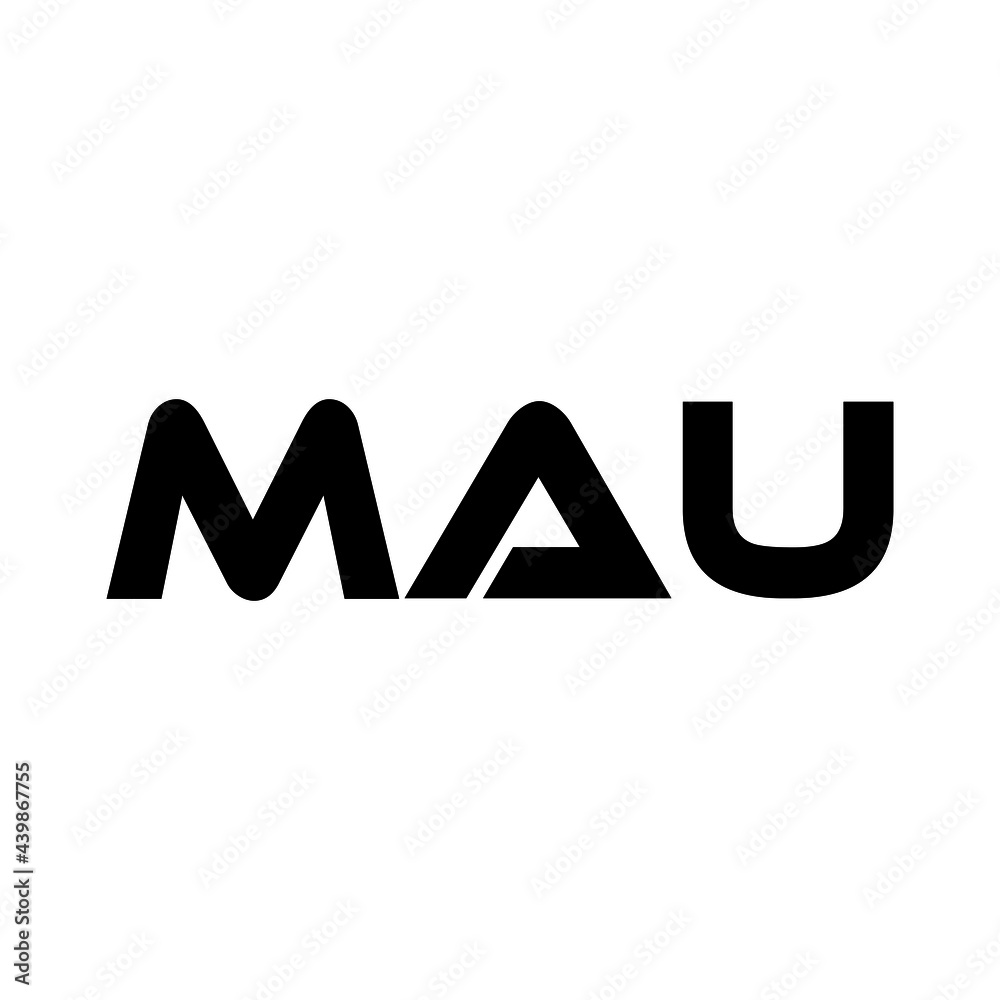 MAU letter logo design with white background in illustrator, vector logo modern alphabet font overlap style. calligraphy designs for logo, Poster, Invitation, etc. MAU letter logo design with white background in illustrator, vector logo modern alphabet font overlap style. calligraphy designs for logo, Poster, Invitation, etc.