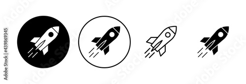 Rocket icon set. Startup icon vector.