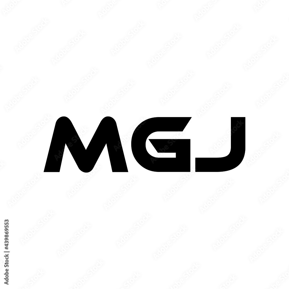 MGJ letter logo design with white background in illustrator, vector ...