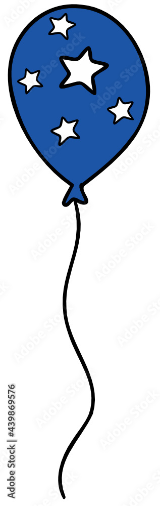 Balloon and America Flag-USA illustration for web, wedsite, application, presentation, Graphics design, branding, etc.