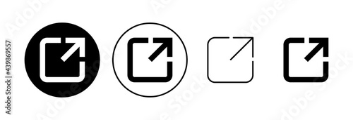 External link icon set. link icon vector. hyperlink symbol