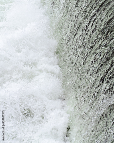 Water splashing at the bottom of a dam