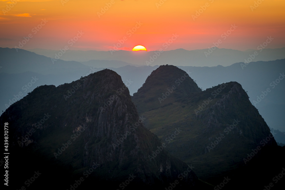 Beautiful sunset on the Doi-Luang-Chiang-Dao, Chiang Mai, Thailand Beautiful sunset on the Doi-Luang-Chiang-Dao, Chiang Mai, Thailand