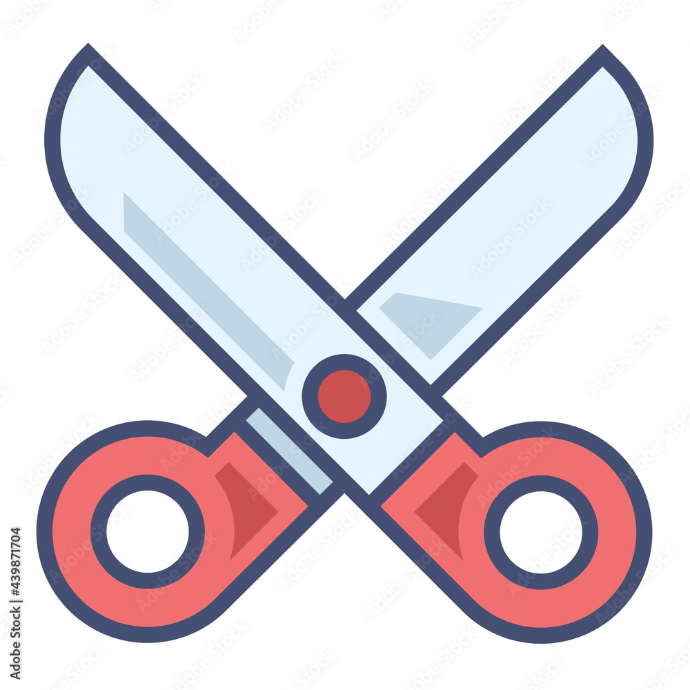 scissors icon. kitchen utensils, kitchen appliances, kitchen tools. vector icon filled outline. cut scissors icon. kitchen utensils, kitchen appliances, kitchen tools. vector icon filled outline. cut