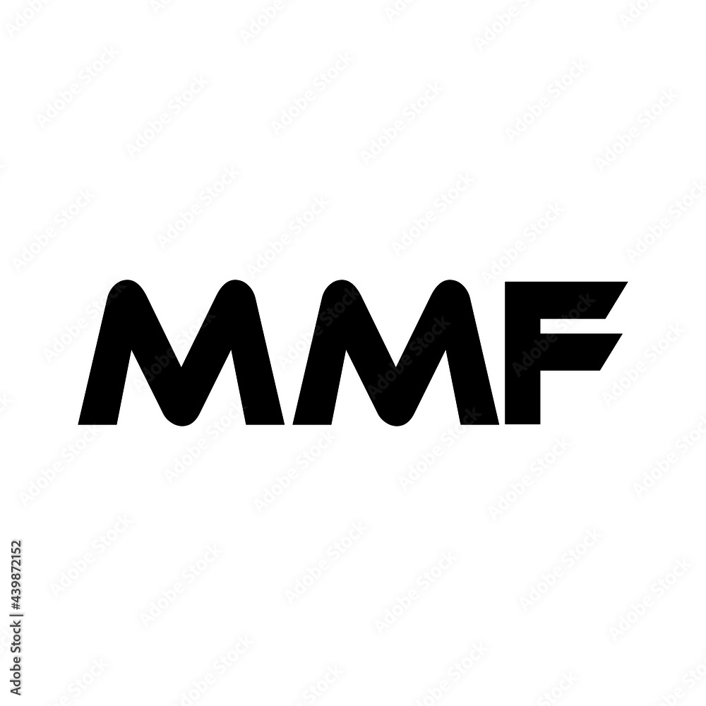 MMF letter logo design with white background in illustrator, vector logo modern alphabet font overlap style. calligraphy designs for logo, Poster, Invitation, etc.